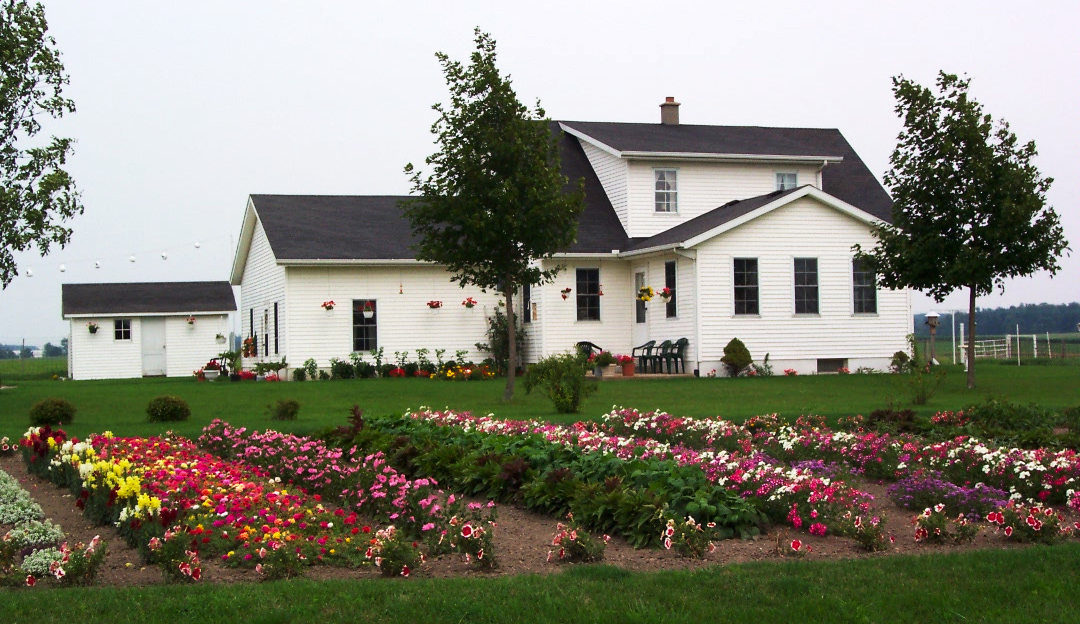 Amish house and garden