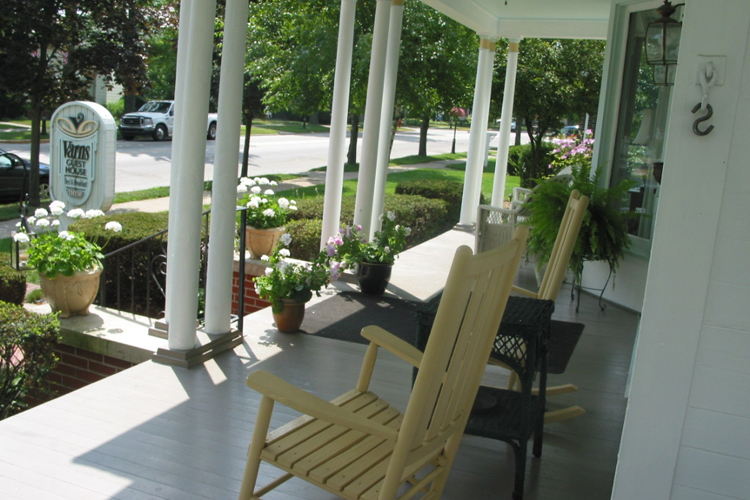 Rocking chairs on a porch