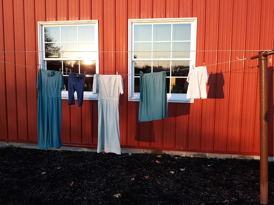 clothesline on a farm