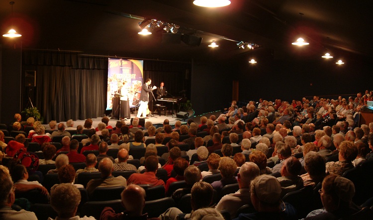 Theatre performance and crowd