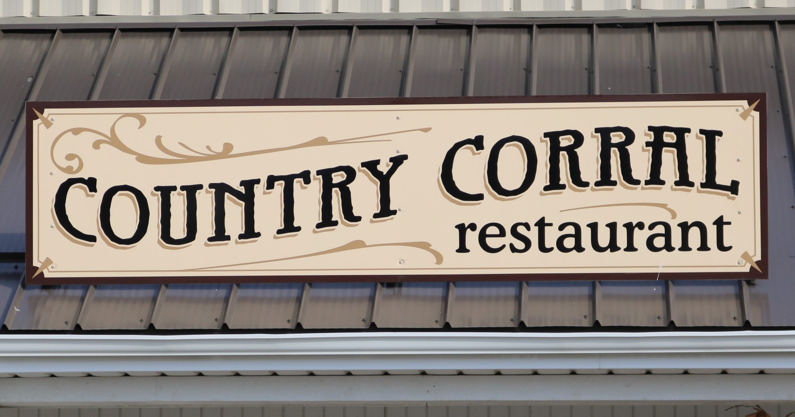 Country Corral restaurant sign