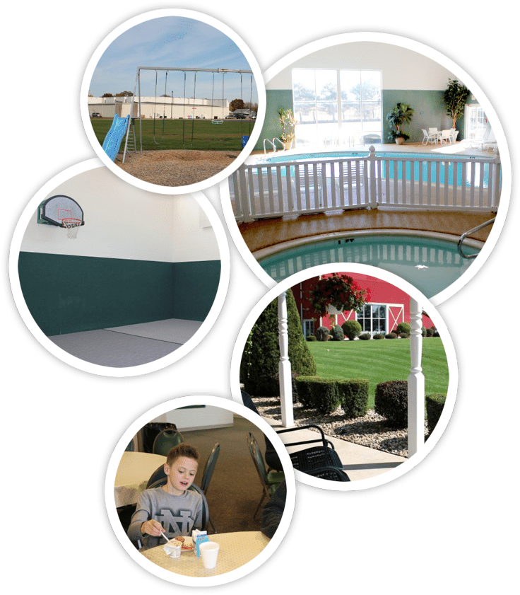Different activities at the Farmstead hotel