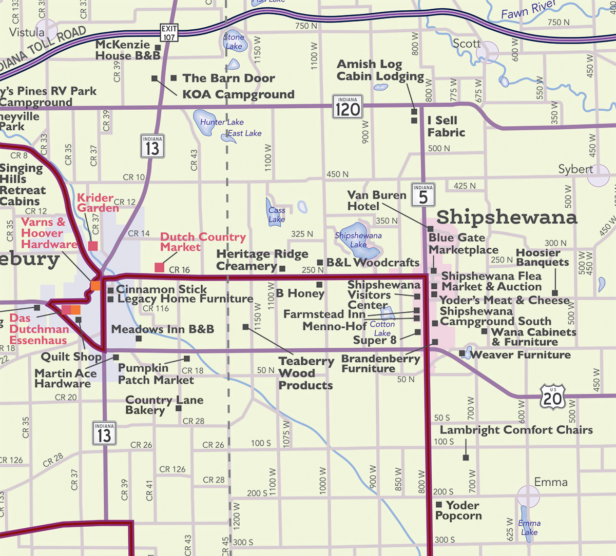 Map of Shipshewana