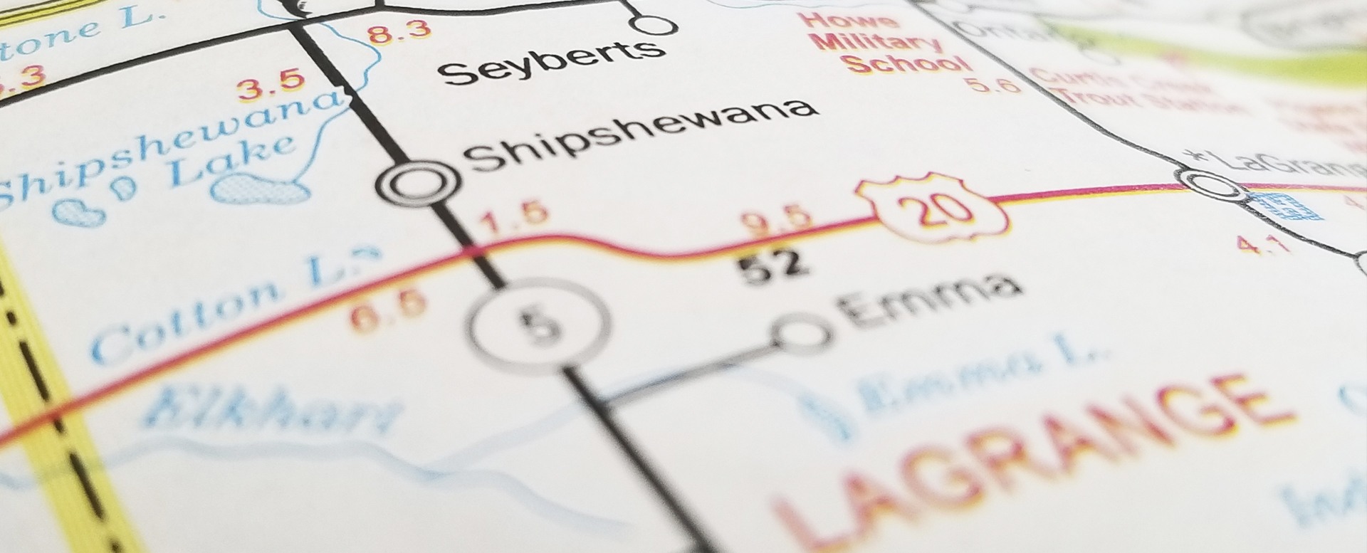 Shipshewana on a map