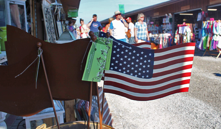 American flag-Labor Day flea market Sept 1-3, 2025