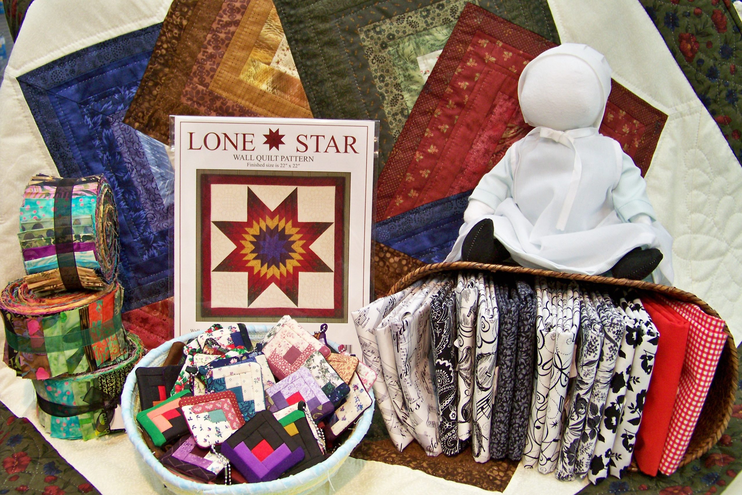 Lone Star Wall Quilt Pattern book and quilts