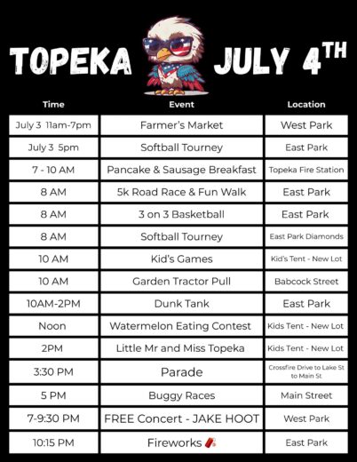 Topeka 4th of July schedule