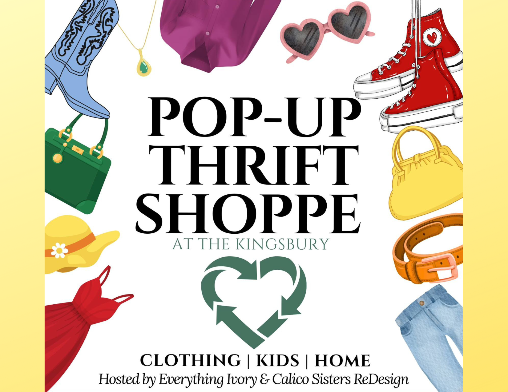 Pop up thrift shoppe at Kingsbury 9-27-25
