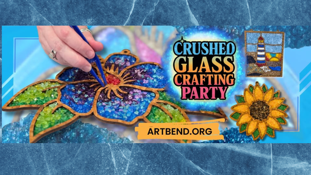 Howe Crushed Glass Crafting Party April 19th 3pm-5pm