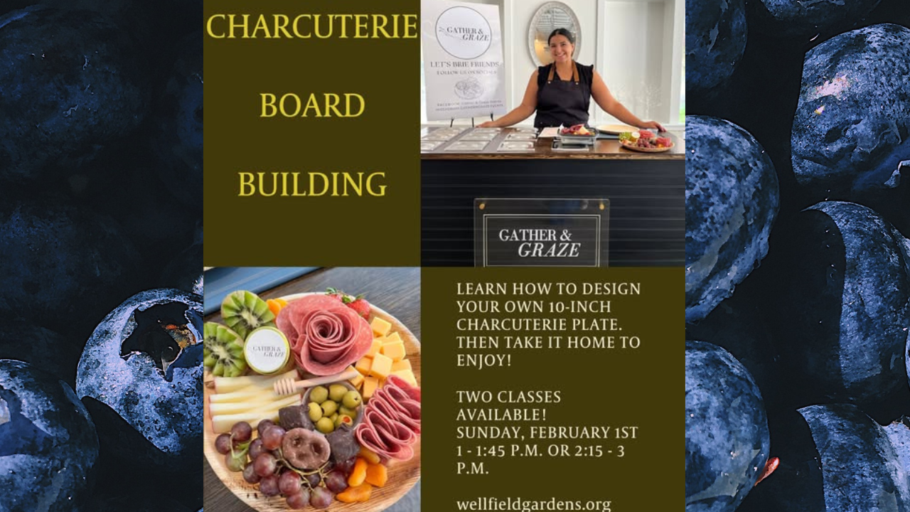 Wellfield Botanic Charcuterie Board Class February 1st 1pm-1:45pm & 2:15pm to 3pm