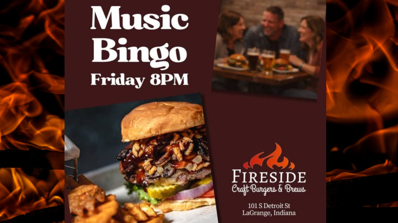Music Bingo at Fireside Fridays at 8pm